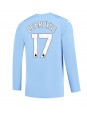 Manchester City Kevin De Bruyne #17 Domácí Dres 2023-24 Dlouhý Rukáv